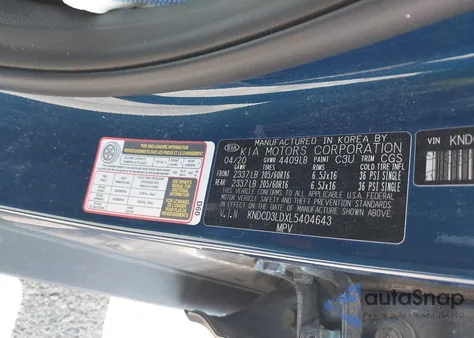 2020 Kia Niro Plug-In Hybrid Ex из США, поврежденный, VIN KNDCD3LDXL5404643